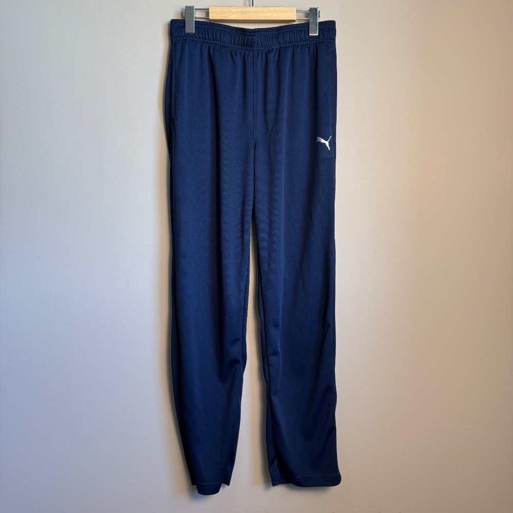 Puma‎ Youth Elastic Waist Pull On Athletic Pants Blue Size XL(18-20) Gym Track